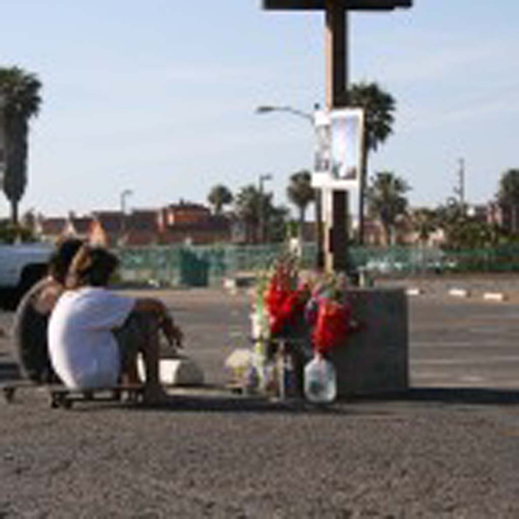 Friends of the teen boy who was fatally stabbed gather to remember him. The incident took place June 20 at 8:43 p.m. Witnesses are asked to contact Oceanside police. Photo by Promise Yee