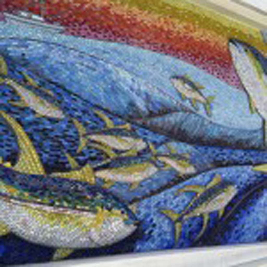 This exquisite mosaic has been installed across from the Northgate Market (1950 Main St.). [Photo by E’Louise Ondash]