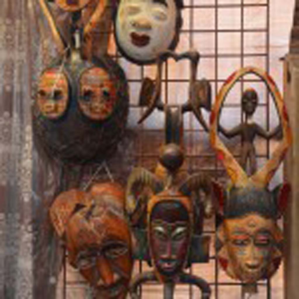 Masks from various African countries are just a few of the many treasures and artifacts that are part of the African Museum in Old Town. (Photo by Jerry Ondash)