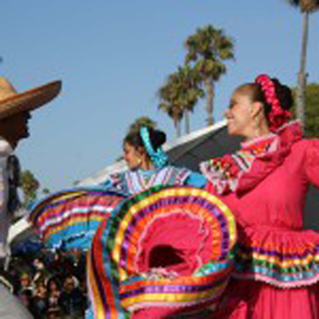 Ballet Folorico Tapitio of Oceanside dancers perform the Tapitio dance. Popular bands and a mariachi group also took to the stage. Photo by Promise Yee