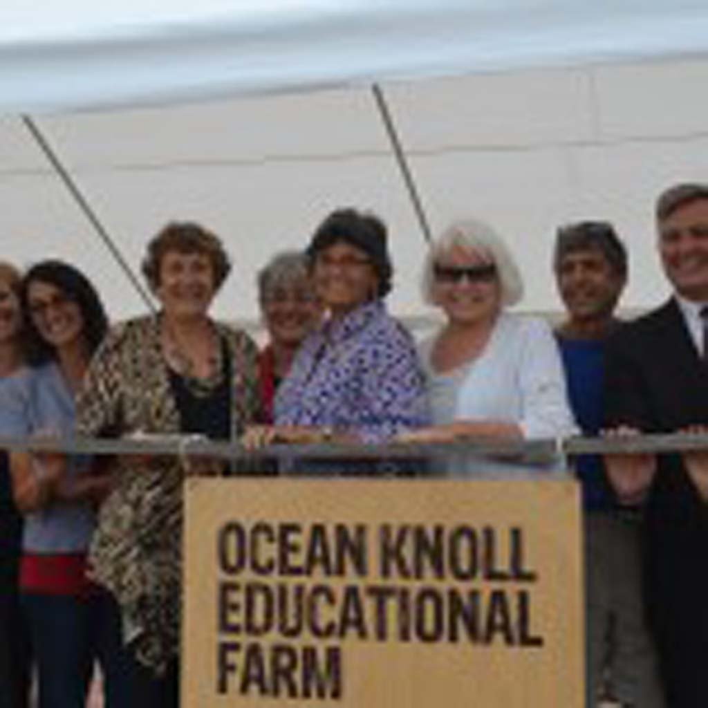 Various officials attended the ribbon-cutting ceremony. From left: EUSD Assistant Superintendent of Business Services Leighangela Brady, Mim Michelove, EUSD Trustee Marla Strich, Deputy Mayor Lisa Shaffer, Mayor Teresa Barth, EUSD Trustee Carol Skiljan, Jimbo’s owner Jimbo Someck, San Diego Supervisor Dave Roberts, Chuck Matthews, the deputy director San Diego Health and Human Services and Camille Sowinski. Photo by Jared Whitlock