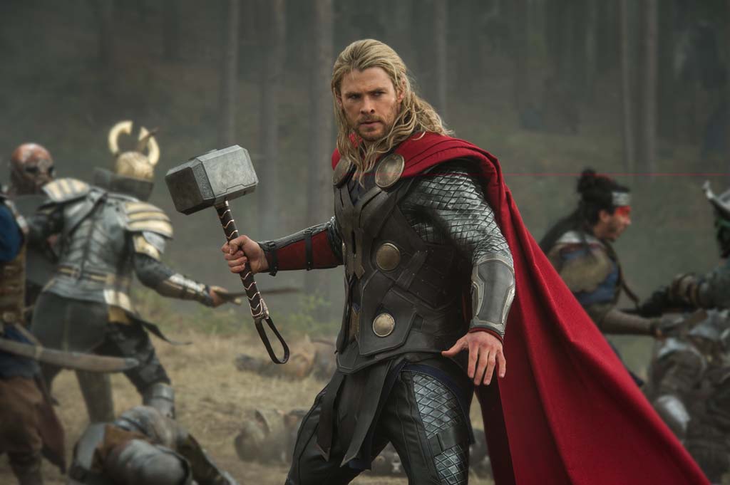 Thor (Chris Hemsworth) returns to fight to save the universe from darkness in “Thor: The Dark World.” Photo by Jay Maidment