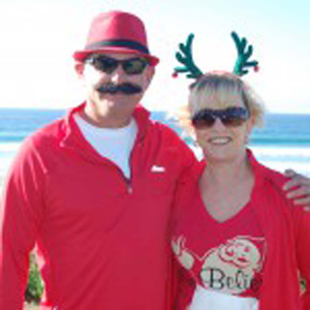 Solana Beach residents Ed and Sharon Jenks are first-time Red Nose Runners. Photo by Bianca Kaplanek