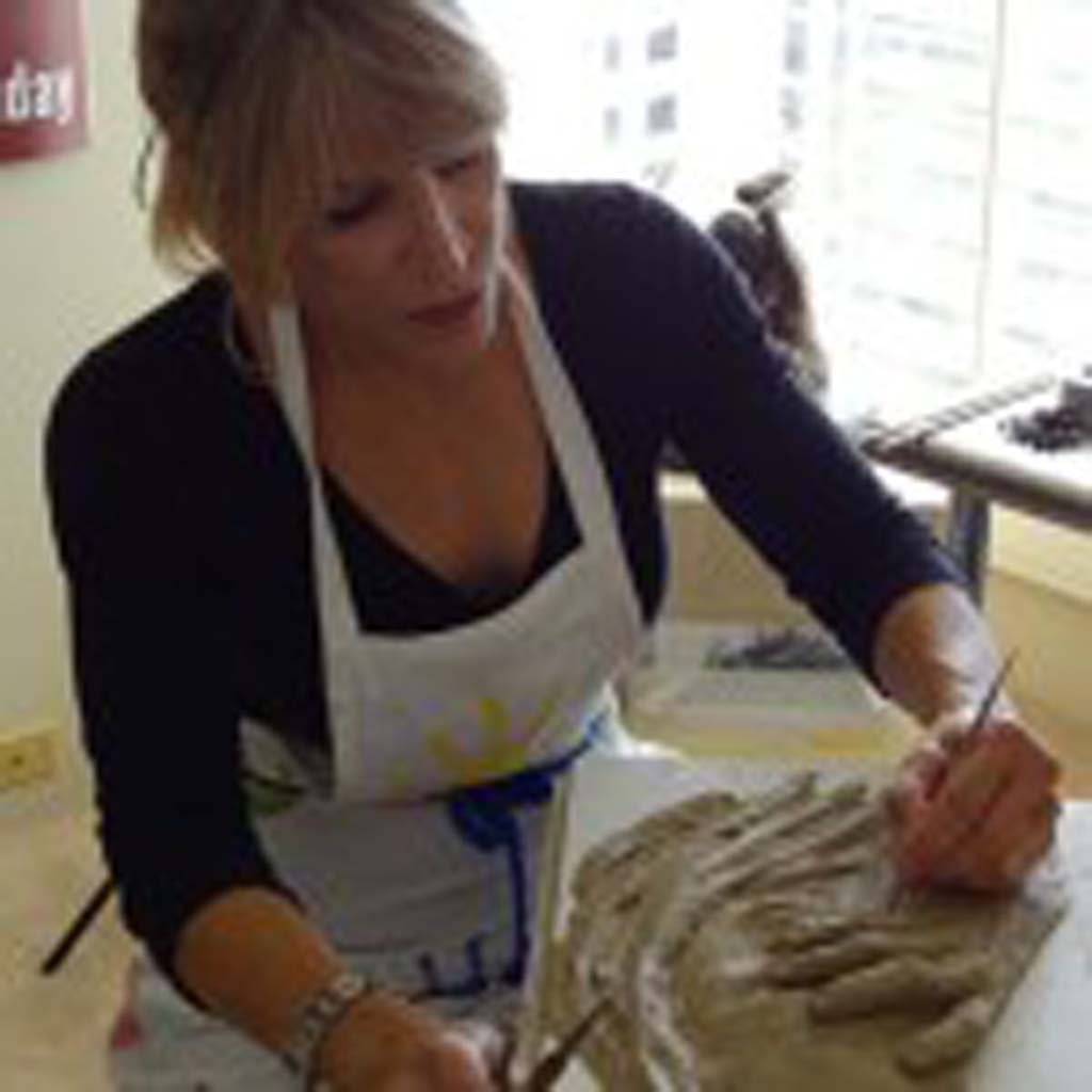 Maidy Morhous at work in her Del Mar sculpting studio Courtesy photo