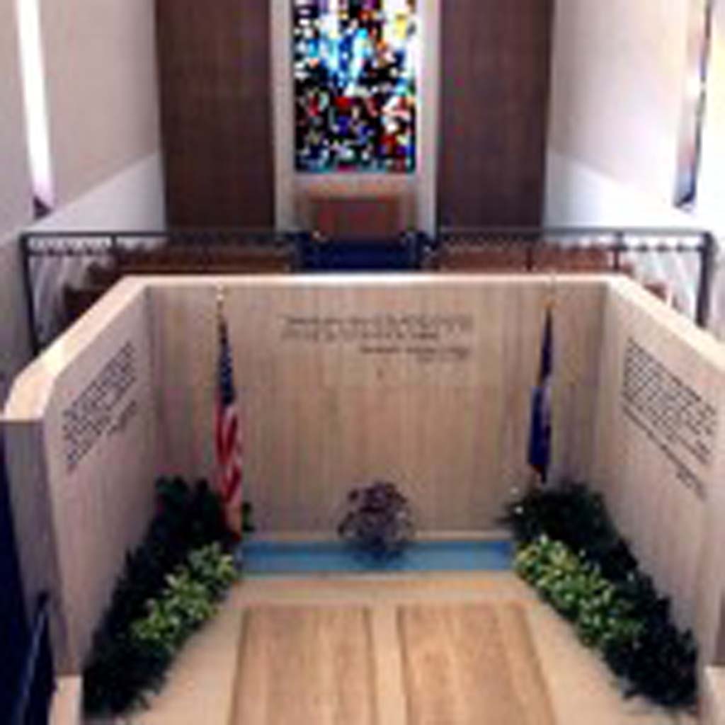 Dwight D Eisenhower (1890-1969) is buried with his wife, Mamie Doud, and toddler son on the grounds of the Eisenhower Presidential Library, Museum and Boyhood Home in Abilene, Kan. After serving as commander of Allied Forces in World War II – he orchestrated and oversaw D-Day in 1944 - “Ike” was elected president in 1952. He left office after two terms. Between the war and the presidency, Eisenhower was president of Columbia University and assumed command of the newly created NATO forces in 1951. More than once Eisenhower announced he had no use for politics. (Photo courtesy of the Eisenhower Presidential Library)