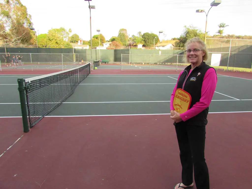 Nationally ranked pickleballer Alex Hamner hopes the two tennis courts at Laguna Riviera City Park will be converted into eight pickleball courts. Photo by Ellen Wright