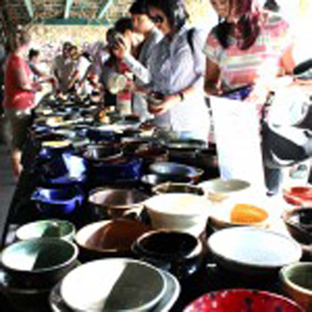 Volunteers from Calvary Lutheran in Solana Beach and the Chinese Bible Church of San Diego raised more than $10,000 at an October dinner serving soup and bread in handmade ceramic bowls to benefit the Third Avenue Charitable Organization at First Lutheran Church in downtown San Diego. Courtesy photo