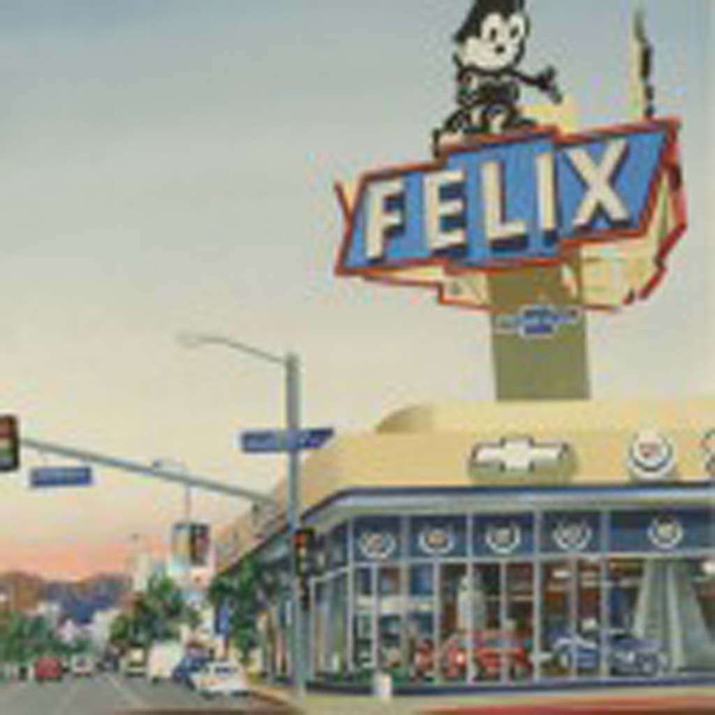 Felix the Cat has been perched atop a Chevrolet dealership at Figueroa and Jefferson since 1959. Winslow Felix, the dealership owner, obtained permission from Felix’ creator to use the cartoon cat as the mascot of the business. Some neon purists were angry when the current owner changed the lighting in 2012 to LED, but the electric bill to keep Felix smiling was $3,000 a month.