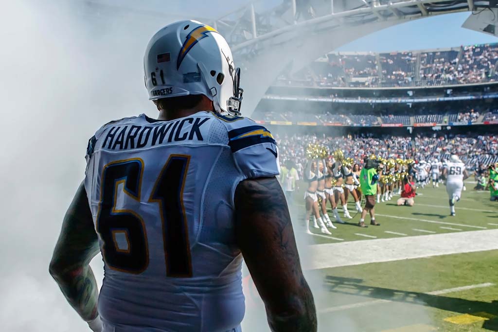 Chargers center Nick Hardwick retires from the game. File photo by Bill Reilly