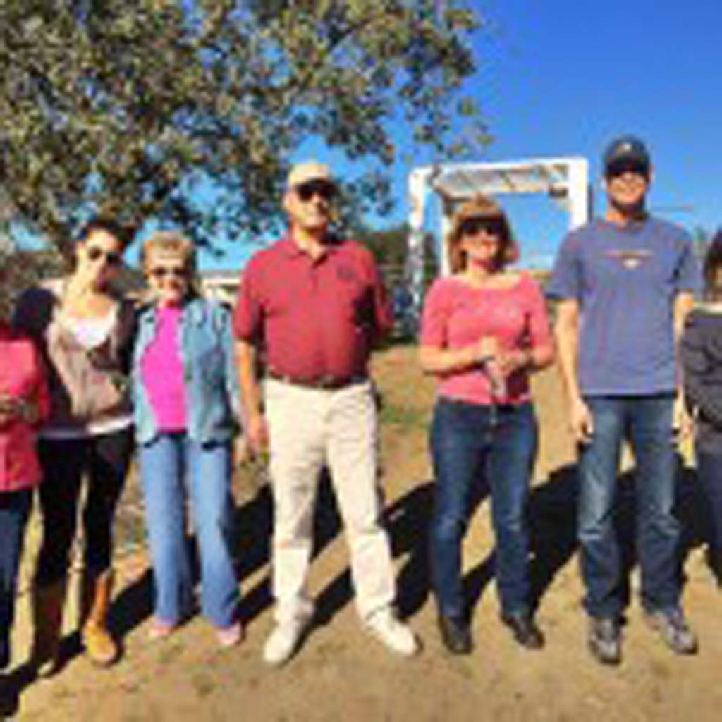 From left, Del Mar-Solana Beach Rotary members and spouses, Suzanne Sutton, Radia Bencheikh, Lou and George Sousa, Susan and Mark Hennenfent, and Ellen Griffin, visit the new Pegasus Rising facilities near Lake Wohlford. Courtesy photo  