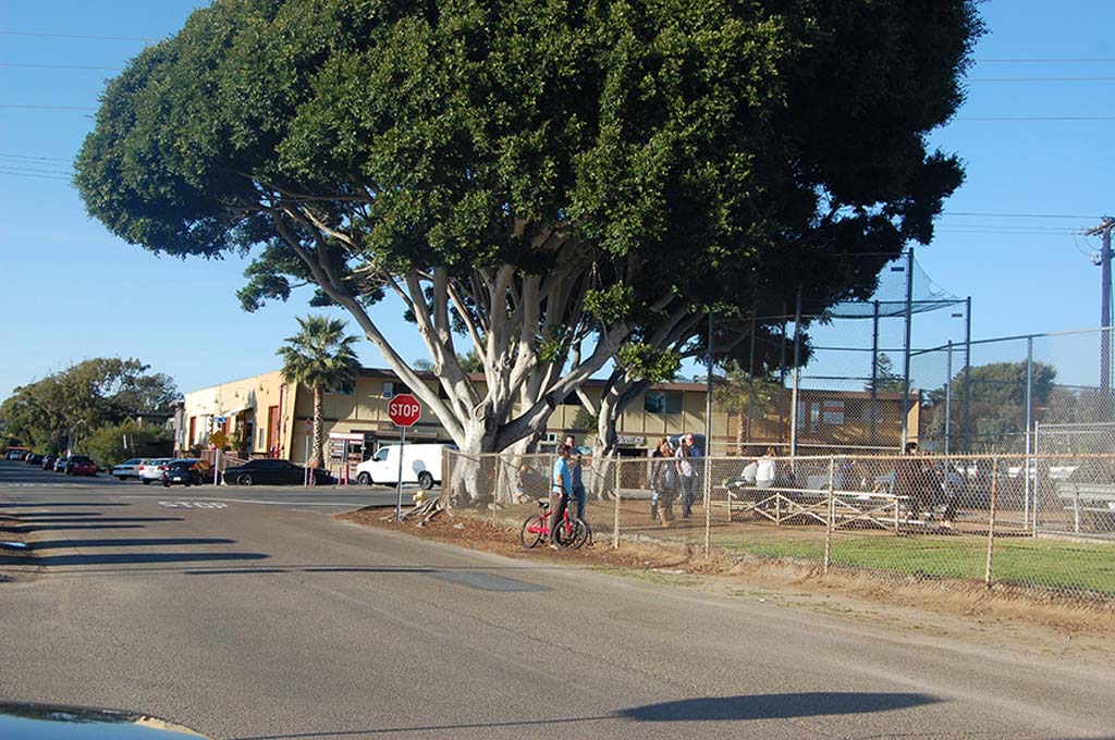 The city is applying for $2.4 million in transportation grants from the San Diego Association of Governments. Some of the money will be used to install a “neighborhood circle” at the intersection of Cliff Street and North Cedros Avenue. Photo by Bianca Kaplanek