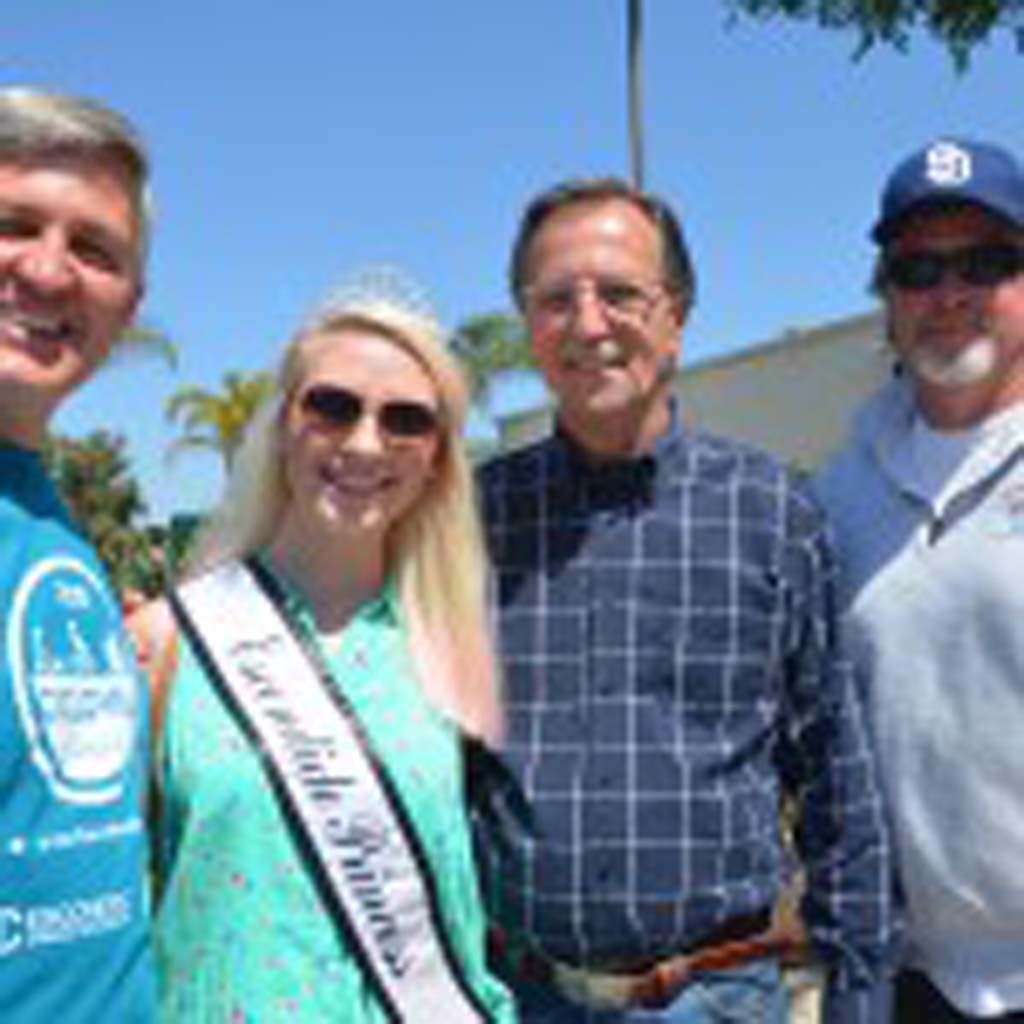 From left: San Diego County Supervisor Dave Roberts, Escondido Princess Meghann McQuead, Escondido Councilman Ed Gallo and Steve Waldron. Photo by Tony Cagala