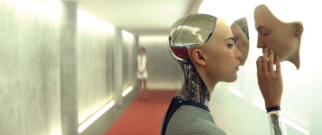 Ava, the artificially intelligent star of “Ex Machina“ looks part human, part machine. Courtesy photo