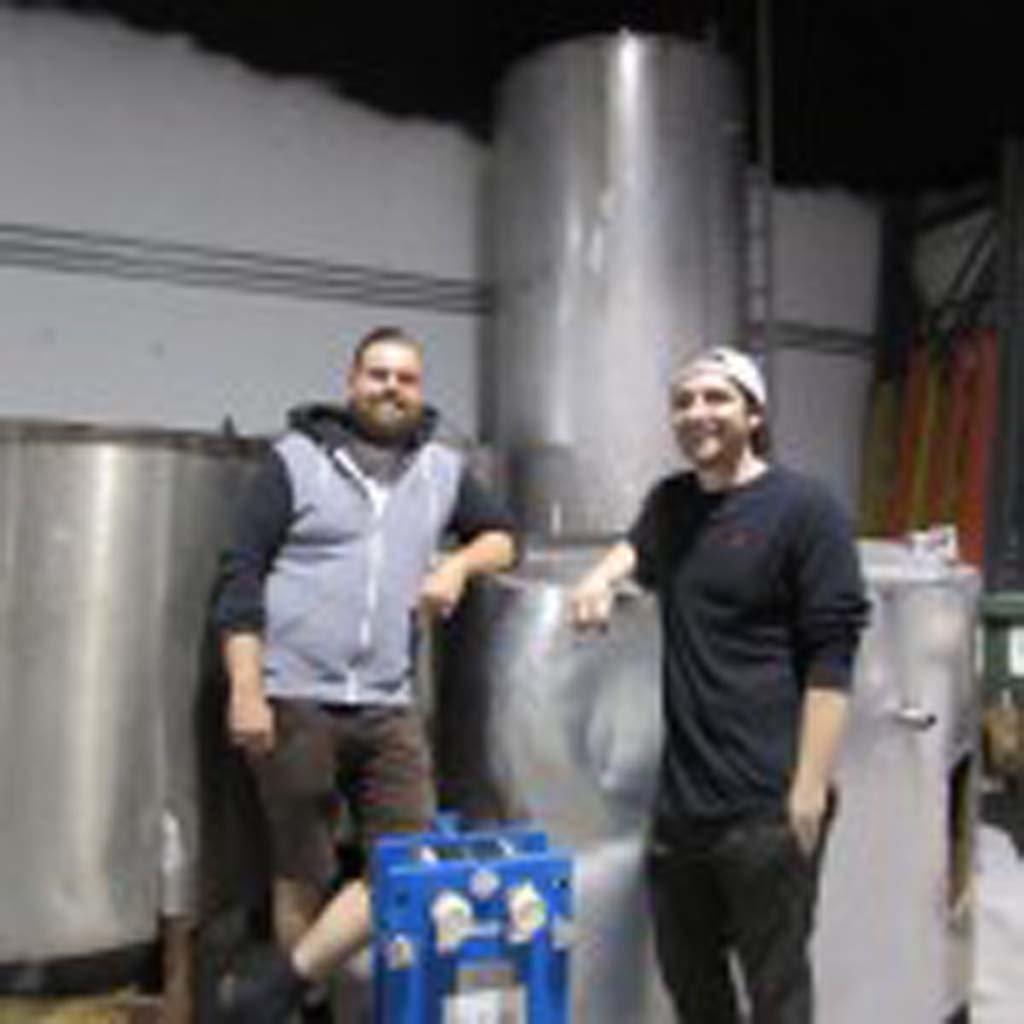 Mike Stevenson, left, and Ben Fairweather hope to have their brewery and tasting room up and running by late summer or early fall. Photo by Ellen Wright