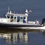 The investigation into a collision between a U.S. Customs and Border Patrol vessel, like the one pictured, and a panga with 20 people aboard suspected of entering the country illegally off the coast near Encinitas is ongoing. Photo courtesy U.S. Customs and Border Patrol