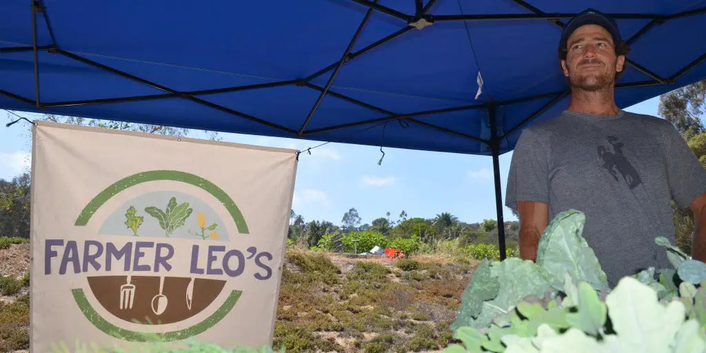 Ryan “Farmer Leo” Goldsmith isn’t expecting the lease on land where he started his organic farm and farm stand to be renewed. He’s started to look for new land and opportunities to continue his farming in Encinitas. File photo