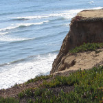 In the early hours of Tuesday morning, two girls were pushed off the cliff at Terramar Beach in Carlsbad. One sustained minor injuries and was taken to Scripps Medical Center in La Jolla. Photo by Ellen Wright
