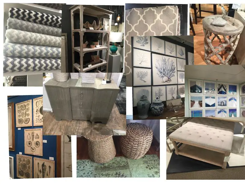 Some examples of trending beach chic décor seen at High Point Market in North Carolina. Courtesy photo