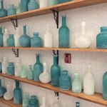 The color turquoise seems to dominate both nature and manmade design everywhere in and around Redondo Beach. This turquoise glass collection helps produce a beachy vibe at the Redondo Beach Hotel. (Photo by E’Louise Ondash)
