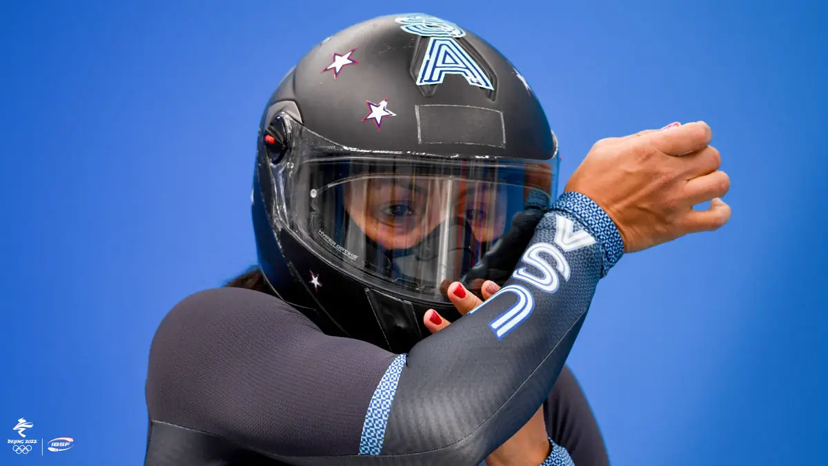 Oceanside native Elana Meyers Taylor finished second to win the silver medal on Monday at the 2022 Beijing Winter Olympics