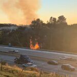 Encinitas fire near Lazy Acres on Monday