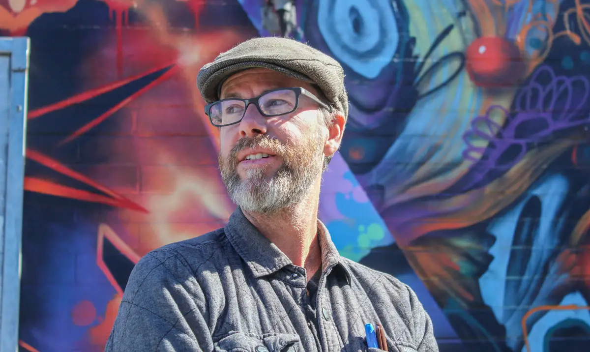 Bryan Snyder, a Carlsbad artist, unveiled his newest project, the Alley Art Wall in Carlsbad Village