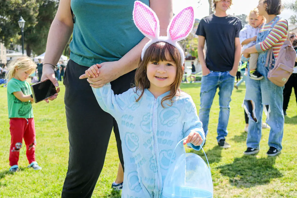 Children and their families enjoyed an egg hunt and other Easter-themed activities in the sunshine on Saturday at the annual Children's Spring Festival at La Colonia Community Park in Solana Beach.
