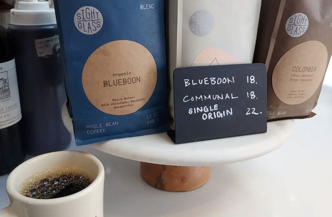 Communal Coffee in Oceanside brews delicious batches of Sightglass Coffee's Blueboon blend.