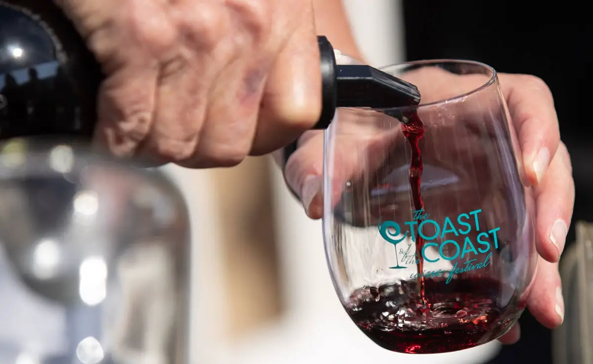 The 10th annual Toast of the Coast Wine Festival will be on June 11 at the Del Mar Fairgrounds. Photo via Facebook/ Toast of the Coast