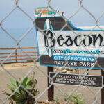 The parking lot and beach access trail at Beacon's Beach opened June 29 after a month-long closure due to a bluff collapse in May. Photo by Anna Opalsky
