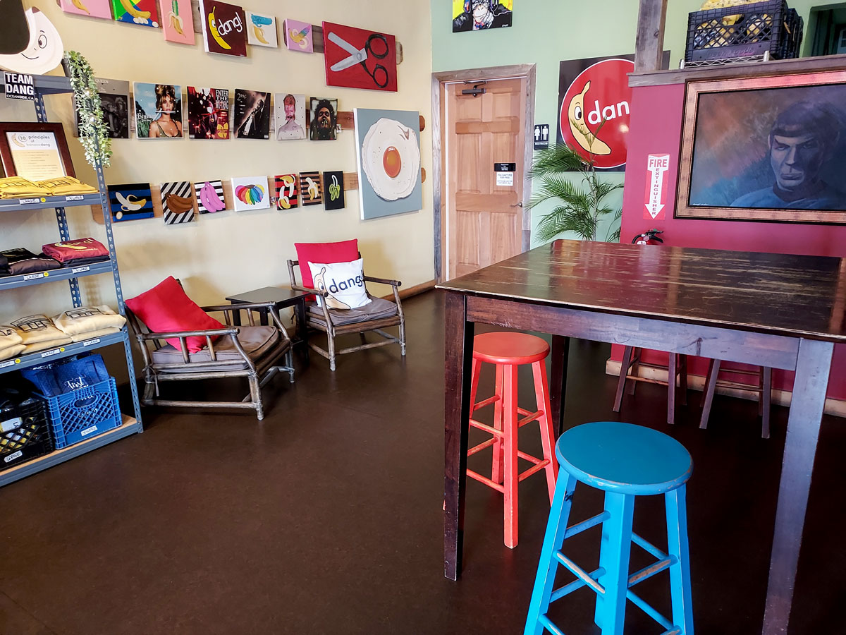 The interior of Banana Dang Coffee in Oceanside. Photo by Ryan Woldt 