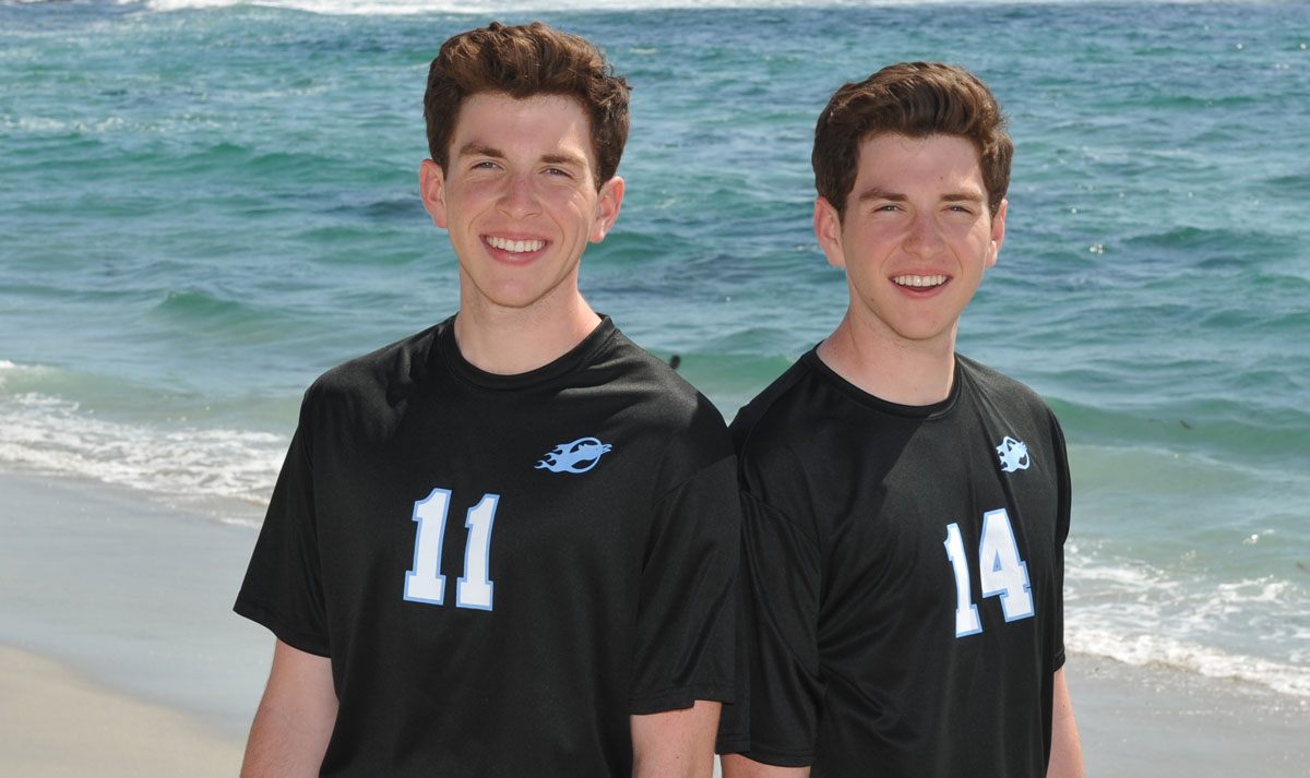 Pacific Ridge volleyball players and twin brothers Brandon, left, and Justin LeBlanc will attend Johns Hopkins University in Baltimore this fall to pursue careers as pediatric cardiothoracic surgeons.