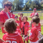 Spencer Jones attended an Encinitas Little League All-Star Game recently to cheer on the players. Jones, an ELL alum and a standout at La Costa Canyon High and Vanderbilt University, will be drafted in next month’s Major League Baseball draft. Courtesy photo
