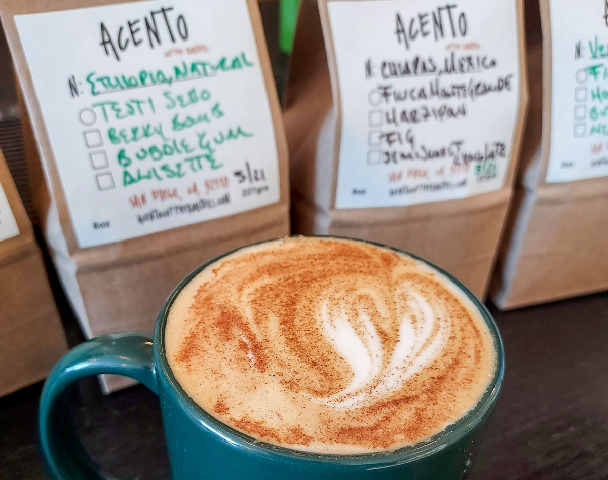 Acento Coffee Roasters is an espresso coffee bar, which means everything from black coffee to mocha lattes run through the espresso machine. Photo by Ryan Woldt 