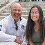 Adam Camacho, principal at San Dieguito Academy in Encinitas, pictured with student joy Ruppert. Camacho recently announced he will resign from his role effective July 31. Courtesy photo
