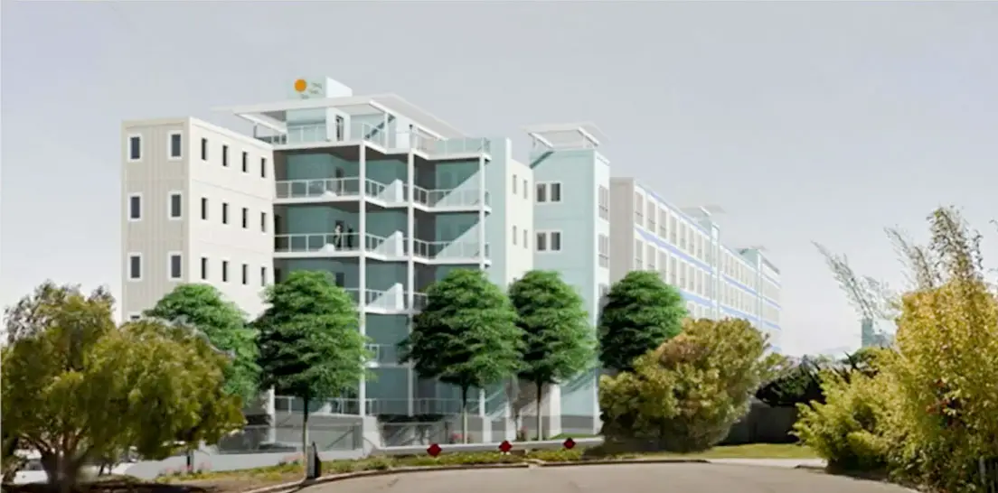 A rendering of the proposed Breeze Luxury Apartments shows a proposed 146-apartment complex in Oceanside. Courtesy image