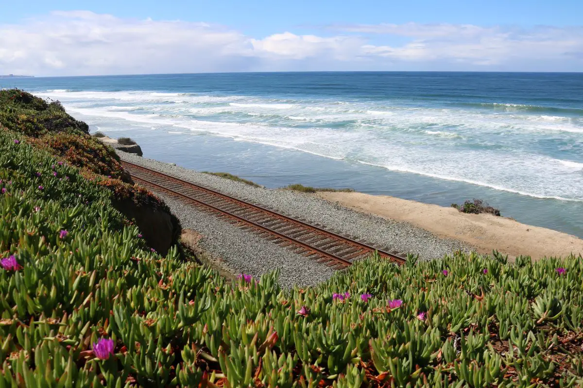 SANDAG has proposed to move the tracks off the bluffs, tunneling underneath the city of Del Mar. Photo by Laura Place