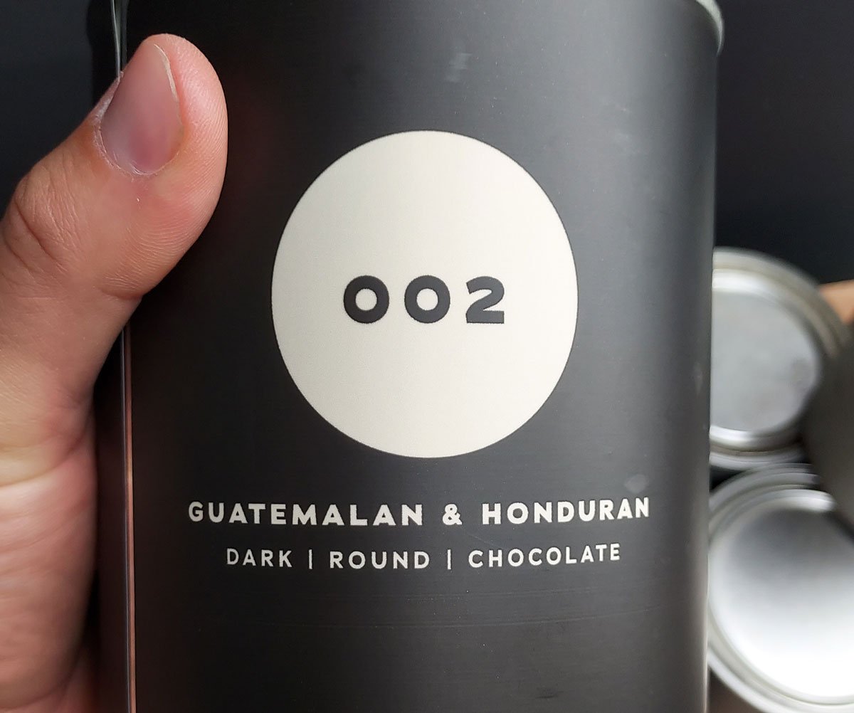 Four Coffee 002, a medium-dark blend of coffee beans from Guatemala and Honduras. Photo by Ryan Woldt