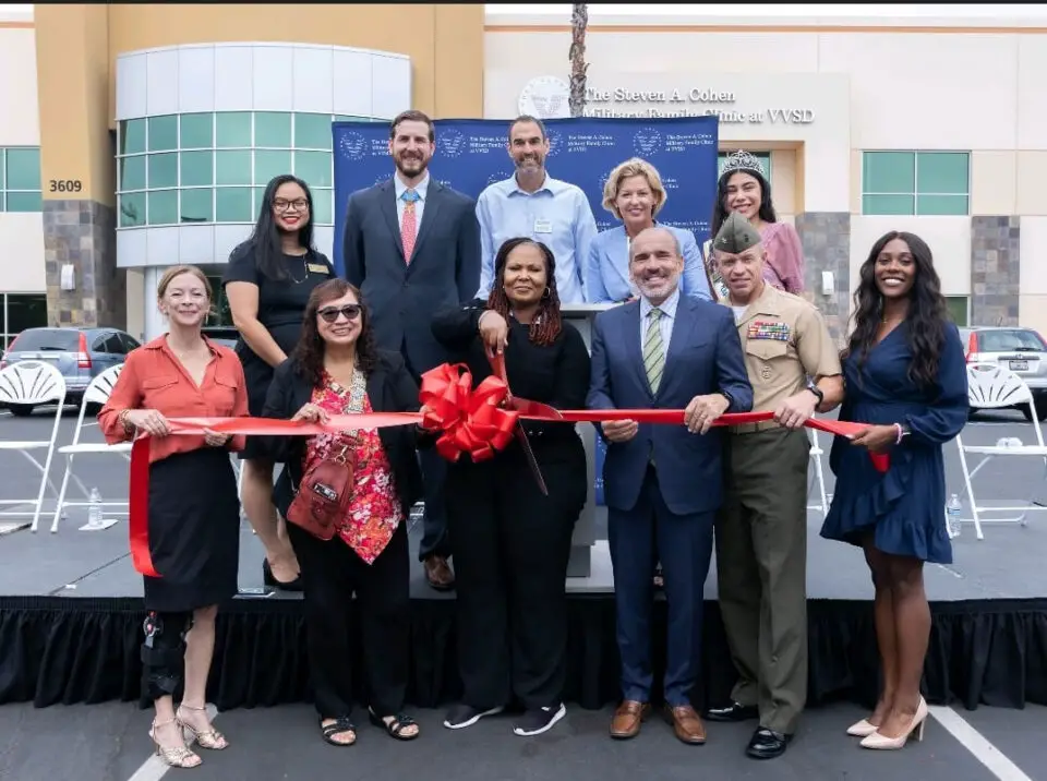 Elected officials, hospital administrators, veterans and community members helped celebrate the Oct. 5 grand opening of the new Steven A. Cohen Military Family Clinic at VVSD in Oceanside. Photo via Facebook/Steven A. Cohen Military Family Clinic