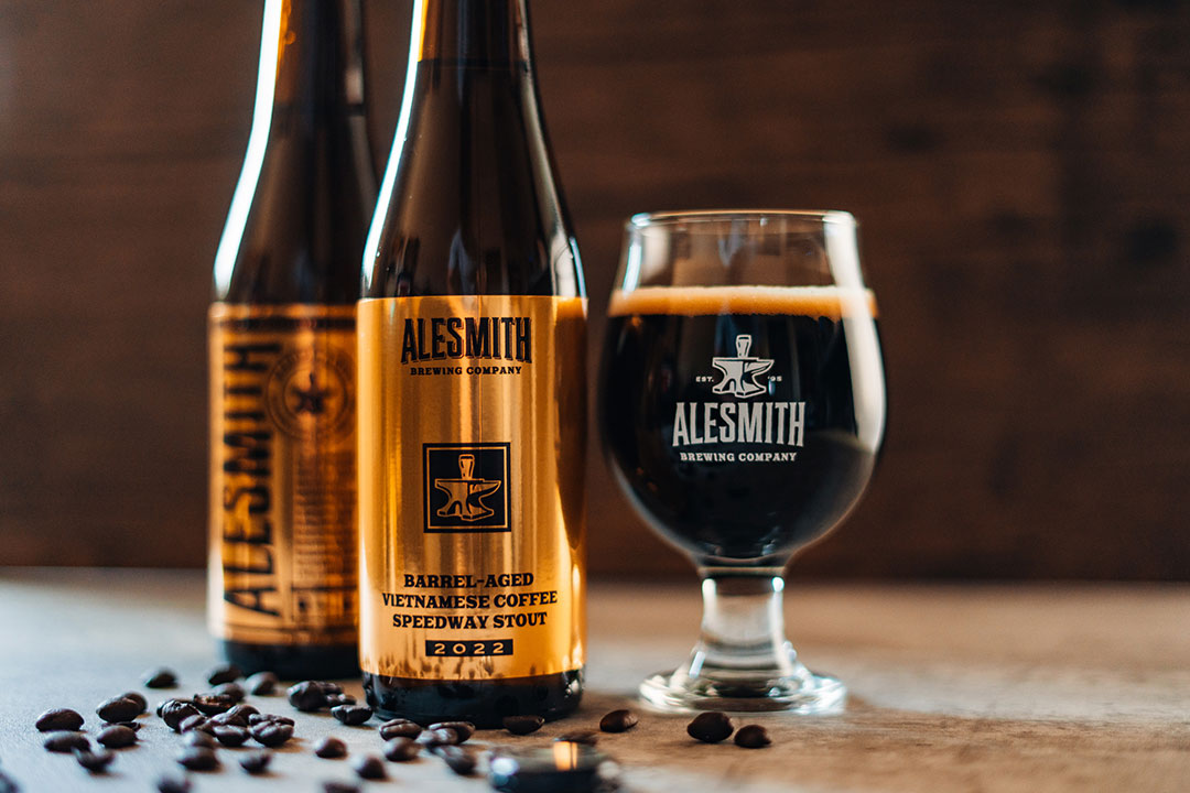 Alesmith Brewing's Barrel-Aged Vietnamese Coffee Speedway Stout has returned. Photo via Facebook/Alesmith Brewing