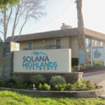 The 198-unit Solana Highlands Apartments complex, located on South Nardo Avenue, will be demolished in the fall of 2023 and rebuilt into 260 craftsman-style apartment units. Photo by Laura Place