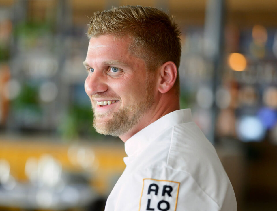 Chef Josh Mouzakes of Arlo restaurant in San Diego’s Town and Country Resort.