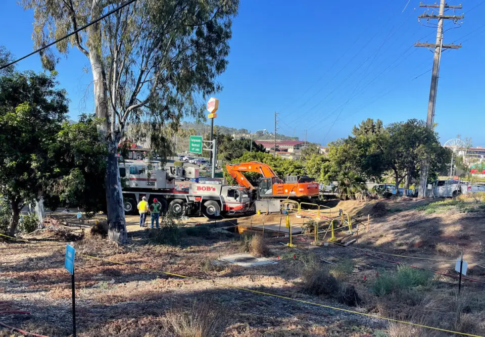 San Diego Gas & Electric crews have commenced work on phase 2 of their Del Mar undergrounding project after completing their first phase of work along Via de la Valle, pictured, in November. Photo courtesy of SDG&E