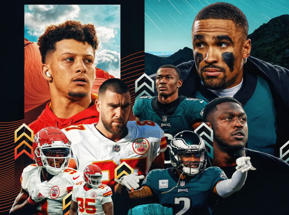 Super Bowl LVII will feature the Kansas City Chiefs and Philadelphia Eagles. Photo via Twitter/NFL Network