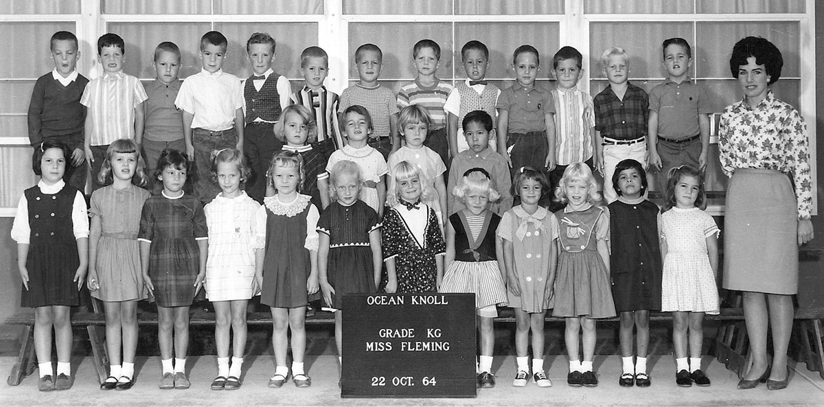 The Ocean Knoll kindergarten class of 1964. Tony Kranz is top row, seventh from left. Courtesy photo/Tony Kranz