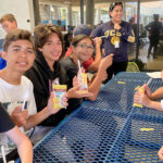 Stuart Mesa students and teachers during a frozen yogurt social on campus last year. Photo via Twitter/Stuart Mesa