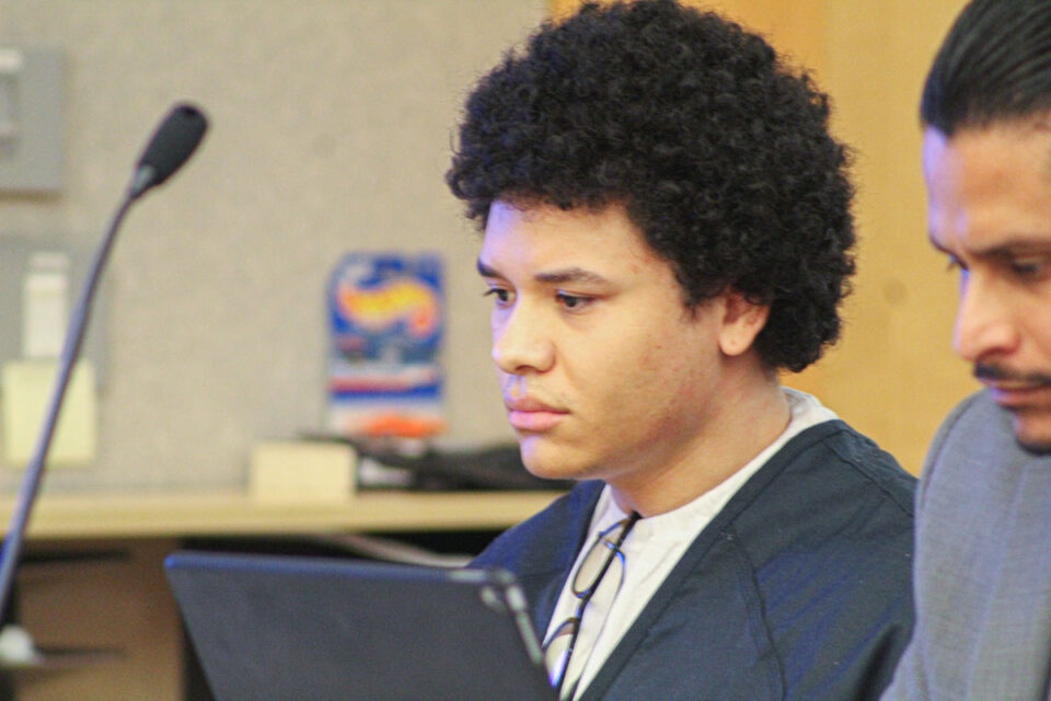 Kellon Razdan, 21, was sentenced to 26 years to life in prison on Friday for the 2021 first-degree murder of former elementary school classmate Aris Keshishian in San Marcos. Photo by Laura Place