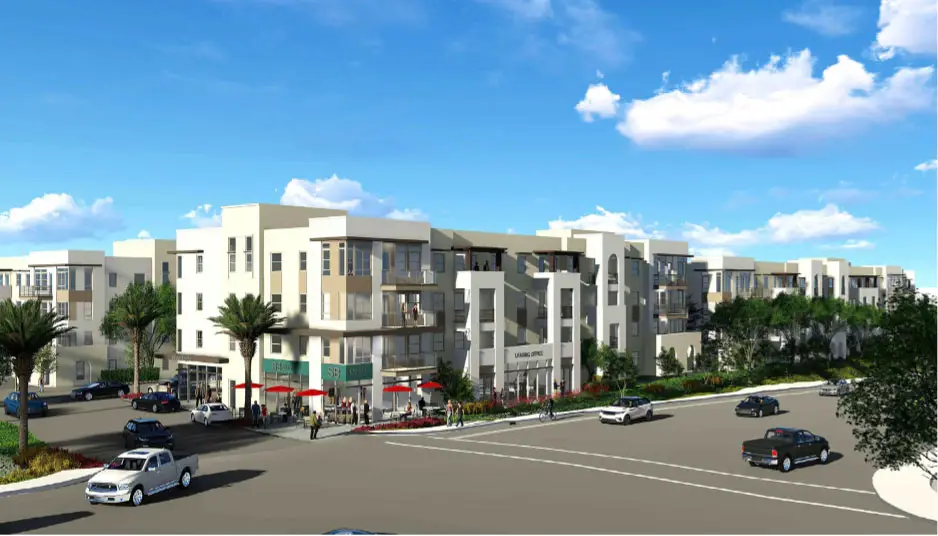 A rendering depicting the view of Modera Melrose looking south along West Bobier Drive. Courtesy photo