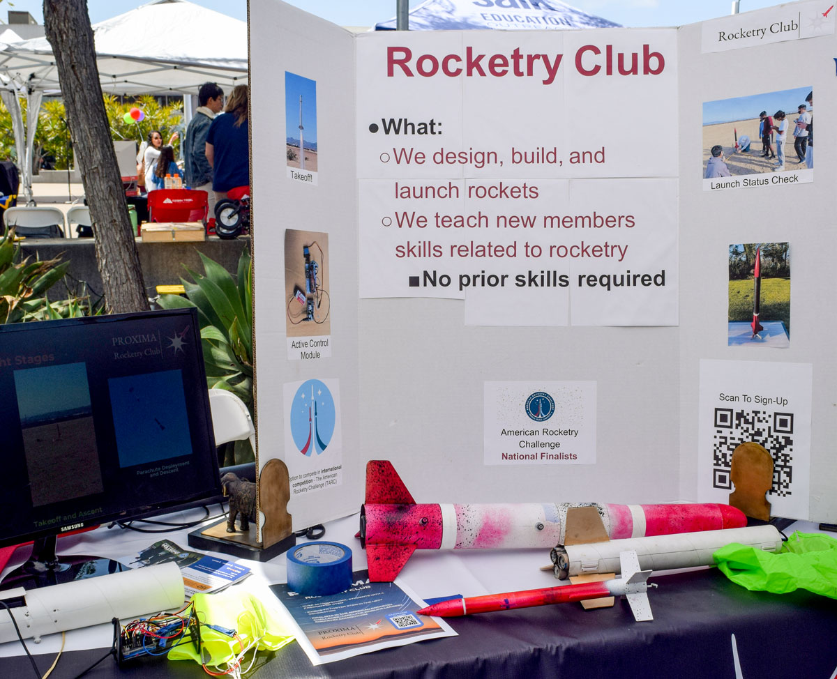 Proxima Rocketry Club's booth on April 15 at Barrio Logan Science and Art Expo. Photo by Kaila Mellos
