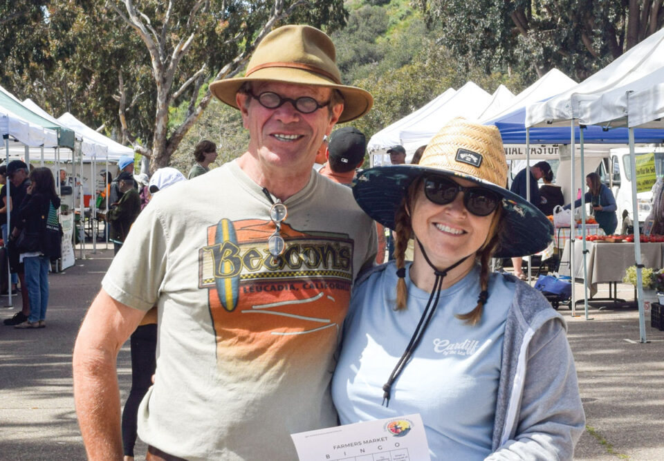 Kevin Doyle, (left), manager of the Cardiff Farmers Market, and Alison Wielechowski, executive director of Cardiff 101 Mainstreet. Photo by Kaila Mellos
